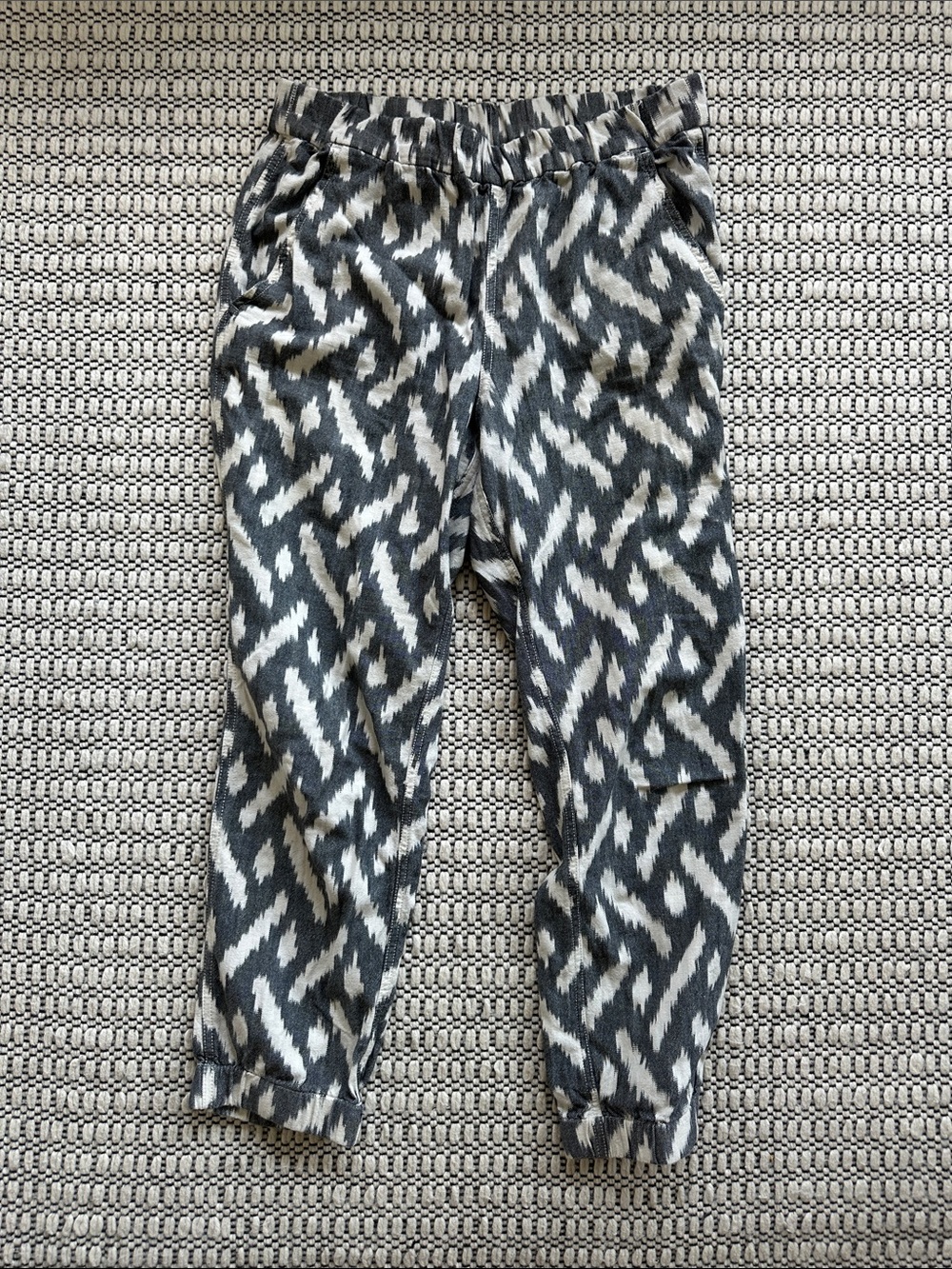 J. Crew Black & White Patterned casual  beach-y pants
